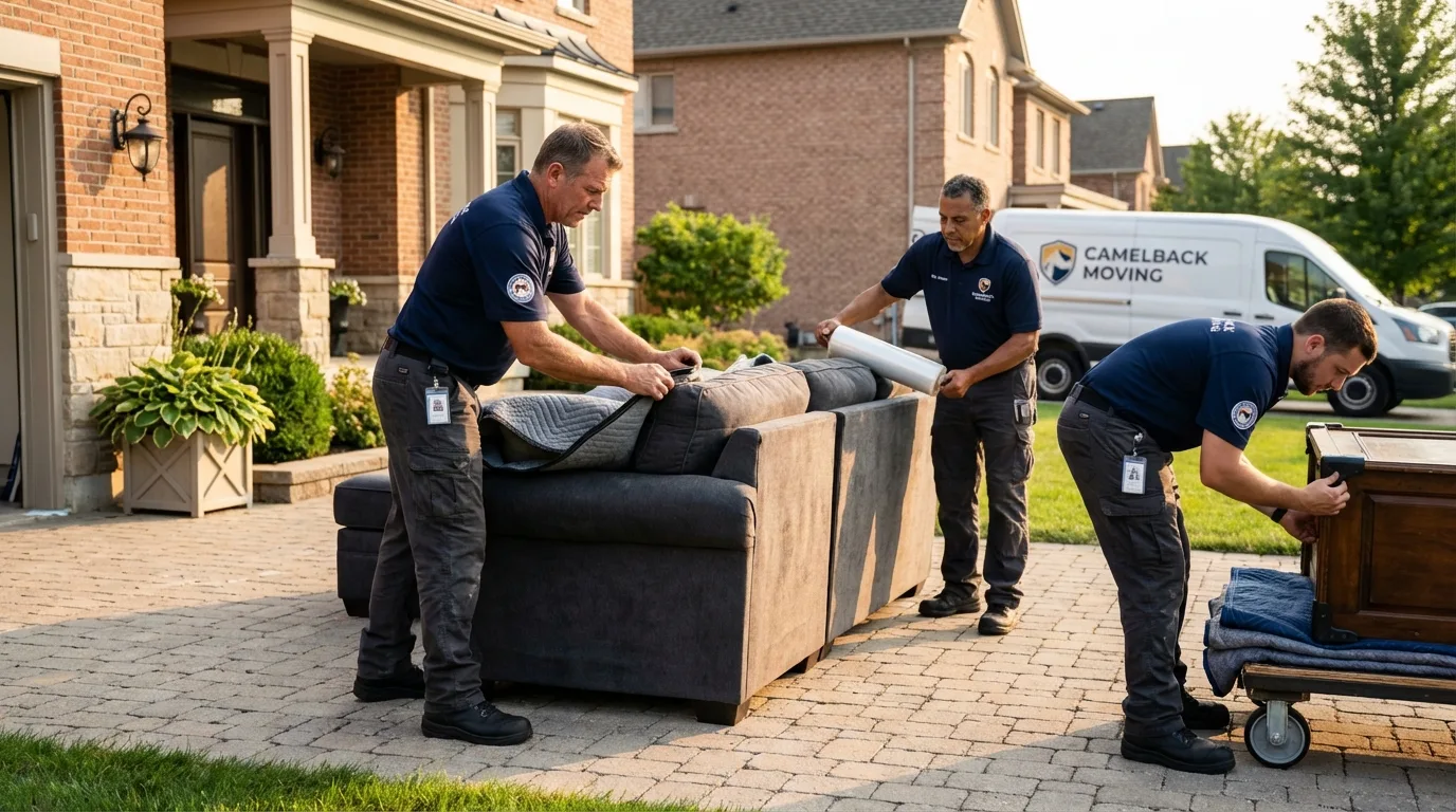 Large estate moving crew wrapping furniture in Palouse, WA